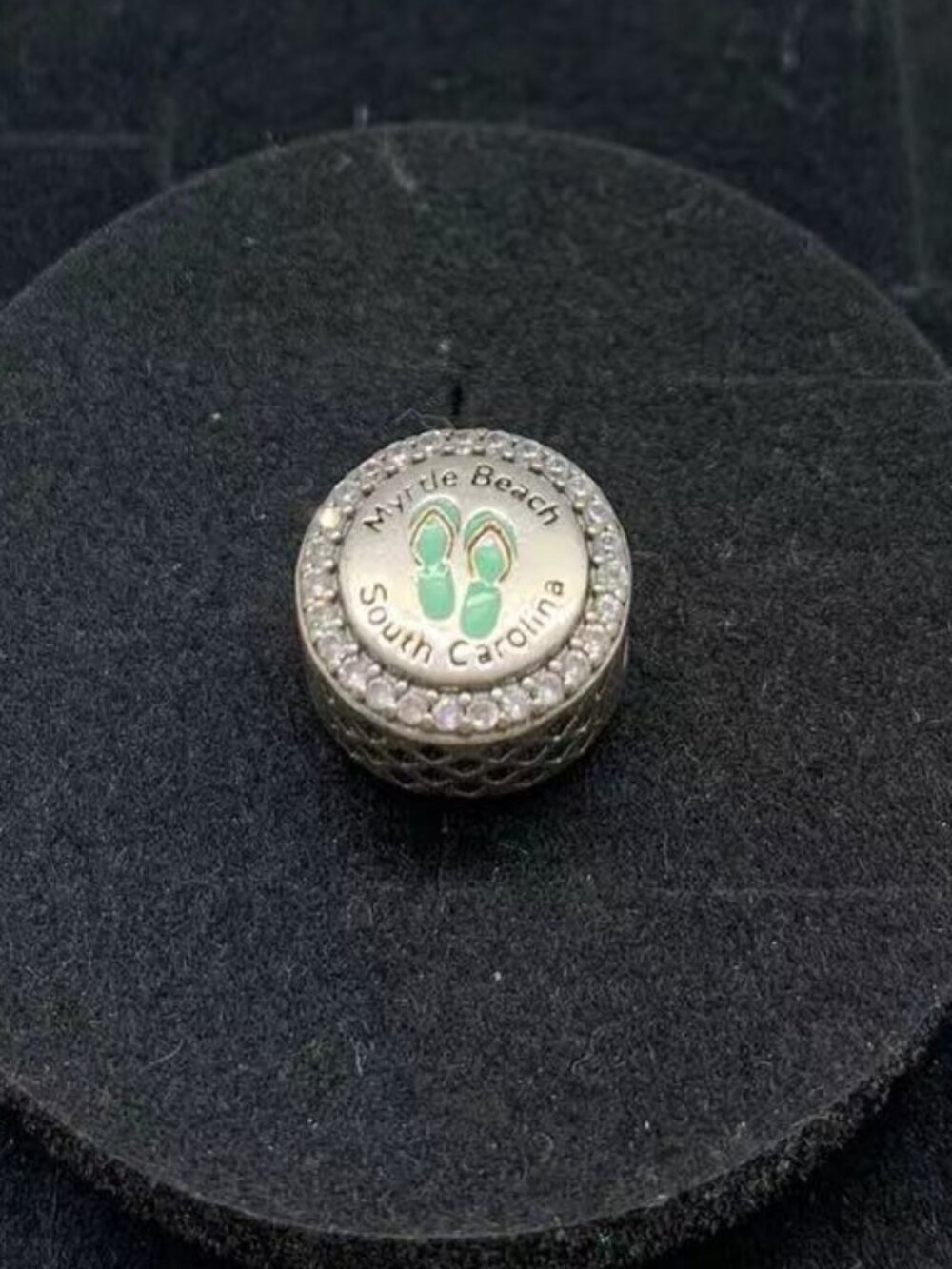 Pandora Myrtle Beach Round Charm South Carolina Travel Bead Moment